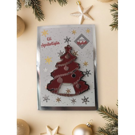 Apribottiglie Natalizio Albero Rosso Bagutta