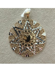 Presentosa Bicolore in Argento 925 RL 4 cm – Ciondolo Abruzzese 1 Cuore in Filigrana | InfinityOro